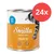 Smilla Poultry Pot con pescado, contiene taurina, sin cereales, 800g, Made in Germany. El envase muestra un gato. Símbolo rojo: 24x. Smilla Poultry Pot con pescado, contiene taurina, sin cereales, 800g, Made in Germany. El envase muestra un gato. Símbolo rojo: 24x.