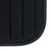 Schwarze, gepolsterte Matte mit abgerundeten Ecken und gestepptem Design. Detailansicht des Materials.