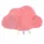 Rosa, flauschiges Wolken-Spielzeug mit bunten Stoffbändern an der Unterseite.