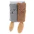 zooplus Basics set de juguetes con catnip para gatos, dos juguetes de peluche en gris y marrón con diseño de castor y catnip.