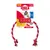 KONG Dental Spielzeug aus strapazierfähigem Naturgummi, Grösse Small für Hunde bis 9 kg. Made in USA. Rotes Kauspielzeug mit Seil. Für durchschnittliche Kauer geeignet.