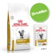 Sachet et sac Royal Canin Urinary S/O Moderate Calorie pour chat, texte visible : Bi-nutrition, VETERINARY NUTRITION, S/O INDEX, MODERATE CALORIE.