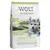 Pachet hrană uscată Little Wolf of Wilderness Green Fields Junior, 100% grain-free recipe, lots of fresh chicken meat & lamb, 5 kg. Text în engleză și germană vizibil pe ambalaj.