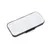 Filtre rectangulaire blanc avec cadre en plastique noir, sans marque ni texte visible, présenté sur fond blanc.
