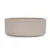 Gamelle ronde beige en céramique sans marque visible, surface lisse, bord droit, sans décorations ni texte apparent.