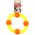 Flamingo Floating Ring TPU, žlutý a oranžový plovoucí hrací kruh pro psy.