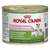 Royal Canin Starter mousse Mother & Babydog, Birth Programme, blik met afbeelding van drie puppy's. Tekst in Duits en Frans: voor teven en pups tot 2 maanden. Canine Health Nutrition.
