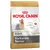 Royal Canin Adult Yorkshire Terrier food for over 10 months old, with features shown: coat health, satisfies fussy appetites, healthy ageing support, and exclusive kibble shape.