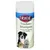 Trixie Trocken-Shampoo, testo in tedesco: 'Sanfte Reinigung ohne Baden', immagine di cane, gatto e coniglio sulla confezione.