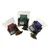Trois sachets de friandises Chewies, étiquettes vert, rouge et violet, 200 g chacun, avec morceaux visibles devant chaque paquet. Marques et poids clairement lisibles.