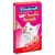 Vitakraft Cat Liquid-Snack, envase rosa con imagen de gato blanco lamiendo un snack líquido. Texto visible: 6 Stück pieces, inulin promotes healthy intestinal flora, sin colorantes ni conservantes.
