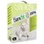 Sanicat ZEN, 6L, White Bentonite Ultra Clumping, Lotus Flower Scented. Mačji posip z nizko prašnostjo, vidna bela zrnca in seznam lastnosti na embalaži.