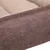 Detail van een huisdierenbed met zichtbare bruine stof en beige gewatteerde binnenkant. Materiaal: textiel.