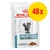 Royal Canin Sensitivity Control Chicken with Rice, 48x. VETERINARY. SENSITIVITY CONTROL. CHICKEN WITH RICE. Thin slices in gravy. Billede af kat og foderstykker på pakken.