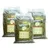 Three clear plastic bags of Bunny FrischGras Heu hay, each 2kg, with visible product labels and feeding information on the front. Labels show meadow background and assorted vegetables.