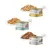 Latas Applaws Kitten Natural Cat Food 70 g: 2 de Chicken, 2 de Tuna, 2 de Kitten-Sardine. Cada lata junto a su contenido en un plato. Texto visible: CHICKEN, TUNA, KITTEN-SARDINE.