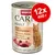 Консерва Animonda Carny Adult, пуешко и пилешки дроб, 12×400 г. Видими надписи: 100% frische Zutaten, Ohne Getreide, Made in Germany. Снимка на котка и месо. Консерва Animonda Carny Adult, пуешко и пилешки дроб, 12×400 г. Видими надписи: 100% frische Zutaten, Ohne Getreide, Made in Germany. Снимка на котка и месо.