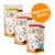 Trzy opakowania Catessy Snack 65 g: with poultry & cheese, with salmon, with beef & malt. Napis na pomarańczowym kole: Wypróbuj teraz! Trzy opakowania Catessy Snack 65 g: with poultry & cheese, with salmon, with beef & malt. Napis na pomarańczowym kole: Wypróbuj teraz!