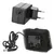 Adaptor de alimentare negru cu priză UE, cablu și filtru din spumă neagră cu ventuze. Accesoriu pentru dispozitive tehnice.