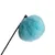 Boule en tissu bleu clair fixée à une tige noire, sans marque visible ni texte.