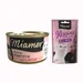 12 x 85 g Miamor Paté + Miamor Kissies med anka, 50 g på köpet! - lax