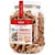 Borcan cu snackuri MERA pure sensitive goody snacks, somon & orez. Text vizibil: fără gluten, dietă cu ingrediente limitate, produs în Germania. Imagine cu câine și felie de somon pe etichetă.