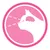 Pink and white icon showing a cat's head in profile with dashed lines extending from the nose, inside a pink circle. No text visible.