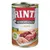 RINTI Kennerfleisch mit Huhn, Senior. Testi visibili: fettreduziert, getreidefrei, ballaststoffe. Immagine di carne e fegato su etichetta della lattina.