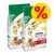 2 sacos de Purina Beneful Original, texto visible en alemán e inglés, imagen de perro y verduras. Símbolo de porcentaje amarillo indica oferta o descuento. 2 sacos de Purina Beneful Original, texto visible en alemán e inglés, imagen de perro y verduras. Símbolo de porcentaje amarillo indica oferta o descuento.