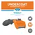 Herramienta FURminator Undercoat deShedding Tool para pelo largo, talla M, 9–23 kg. Texto visible: WEEKLY, Remove loose undercoat hair from shedding. Icono de perro.