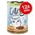 Catesse Yummmmeow! with lamb, 12 x 400g cans. Visible text: Jelly-cious!, no added sugar. Image shows chunks in jelly on a plate. 400g e.