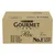 Box showing Purina Gourmet Perle with duck, lamb, chicken and turkey. Contains 96 x 85g portions. Labelled as No.1 luxury cat food brand.