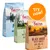 Three Purizon dog food bags: Fish 80%, Lamb with 80%, Black Angus with Turkey 80% 20% 0%. Orange badge reads 'Try now!'. Visible text only, no further details shown.