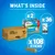 PURINA Dentalife Daily Oral Care. Billede viser 2 pakker, 36 poser og 108 sticks. Teksten 'WHAT'S INSIDE' vises øverst. Produktemballage og antal er tydeligt markeret.