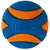 Chuckit! Ball made of blue and orange rubber with textured design, suitable for throwing games.