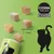 Cosma Snackies Pure Love, cubetti 7–11 mm, confezione con silhouette di gatto nera su sfondo verde. Testo visibile: COSMA PURE LOVE SNACKIES.
