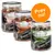 Tre bøtter Wild Freedom 100% Pure Snack Freeze-Dried til kat, varianter Chicken Heart og Lamb Lung. Orange cirkel med teksten 'Prøv nu!'.