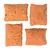 Four rectangular, brown snacks with a textured surface, suitable as treats or food supplement.