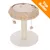 Cat scratching post with woven basket bed, beige cushion, sisal-wrapped post, round wooden base, hanging mouse and ball toys. Orange badge reads 'Top Seller' in top right corner. Cat scratching post with woven basket bed, beige cushion, sisal-wrapped post, round wooden base, hanging mouse and ball toys. Orange badge reads 'Top Seller' in top right corner.