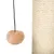 Cat tree with sisal rope and hanging plush toy ball on a string.