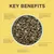 Key benefits of the food: supports dental health, digestive comfort with prebiotics, healthy skin and coat, heart health with taurine, and high protein for natural carnivores.