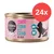 Confezione da 24 lattine Cosma Asia Kitten Tuna with Crab in Jelly, etichetta rosa con silhouette di gatto e simboli di tonno e granchio. Testo visibile solo in inglese. Confezione da 24 lattine Cosma Asia Kitten Tuna with Crab in Jelly, etichetta rosa con silhouette di gatto e simboli di tonno e granchio. Testo visibile solo in inglese.