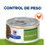Lata de Hill's Prescription Diet Metabolic con texto 'CONTROL DE PESO' y silueta de pollo naranja visible en la imagen. Lata de Hill's Prescription Diet Metabolic con texto 'CONTROL DE PESO' y silueta de pollo naranja visible en la imagen.