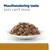 Bowl of meaty chunks in gravy with the text 'Mouthwatering taste pets can’t resist' above, highlighting product appeal for pets.