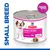 Hill's Science Plan Small & Mini Adult 1-6 with Beef Mousse, konzerva s prikazom psa i komada mousse hrane, oznaka za govedinu. Tekst: SMALL BREED.