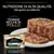 Purina Pro Plan Adult Maintenance terrine ricche in pollo. Nutrizione di alta qualità dal gusto eccellente. Immagine della confezione e del prodotto su piatto.