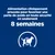 Alimentation cliniquement prouvée pour favoriser une perte de poids en toute sécurité en seulement 8 semaines. Illustration d’un chien avec un ruban de mesure.