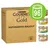 Scatola Purina Gourmet Gold Raffiniertes Ragout, 96x. Tre lattine visibili con etichette di diversi colori e scritta Gourmet Gold Raffiniertes Ragout.