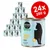 Cosma Pure Love Nature Chicken Fillet in Broth, 24×280 g konzerv pro kočky, 100% natural ingredients, zobrazeno více plechovek ve tvaru pyramidy. Cosma Pure Love Nature Chicken Fillet in Broth, 24×280 g konzerv pro kočky, 100% natural ingredients, zobrazeno více plechovek ve tvaru pyramidy.