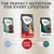 Feeding guide showing Concept for Life food for large puppy and junior up to 15 months, adult from 15 months, and senior from 6 years and over.